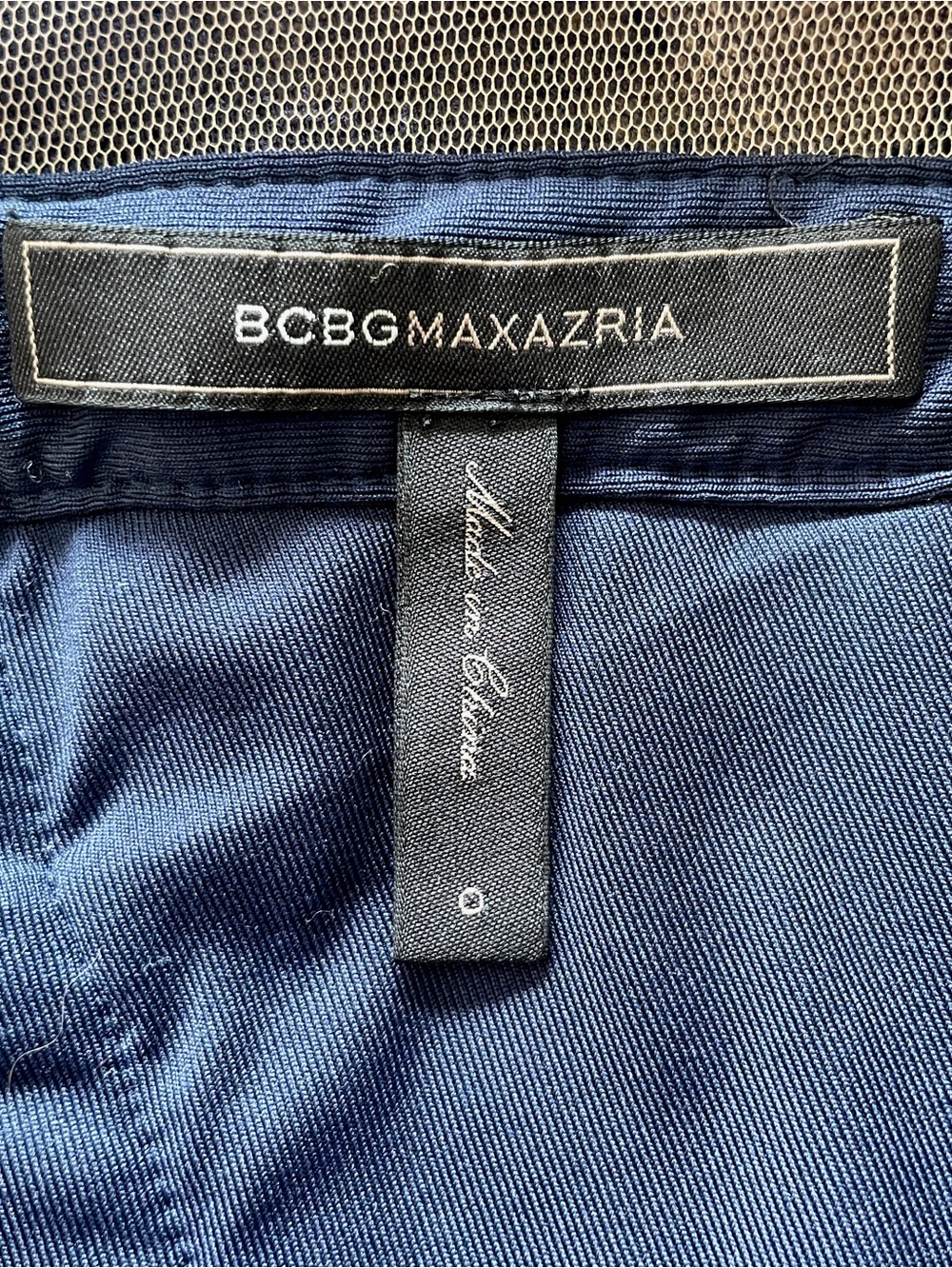 BCBG Max Azria Navy Lace Bandage Bodycon Cocktail Dress - Picture 5 of 12
